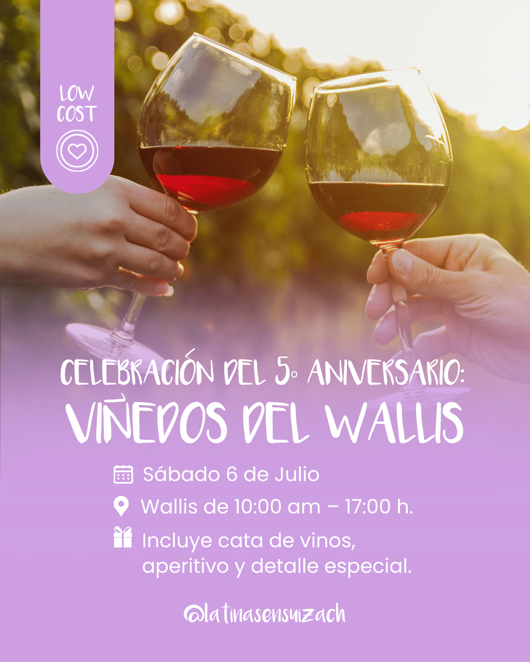 Celebracion del 5º Aniversario: vinedos del wallis